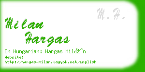 milan hargas business card